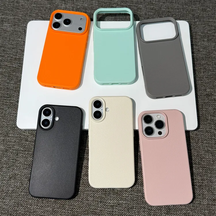 雅天立简约高颜值皮纹适用苹果17/15promax手机壳iPhone16软14/13