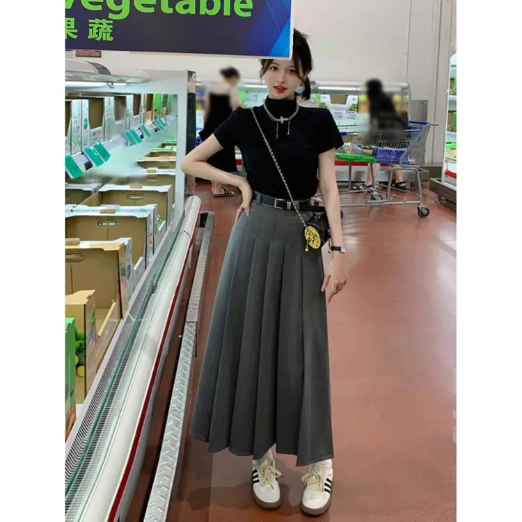 t恤外套JK制服衬衫a字半身裙子连衣裙百褶裙女秋冬春夏两件套装裙