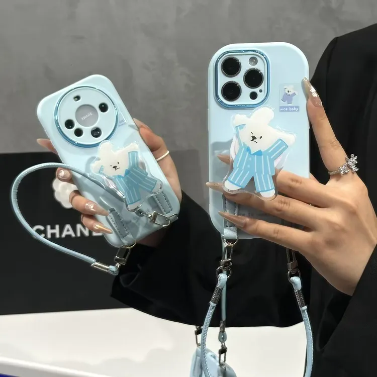 SMBLCE睡衣小狗支架适用苹果17精孔胖子16手机壳华为vivo小米oppo