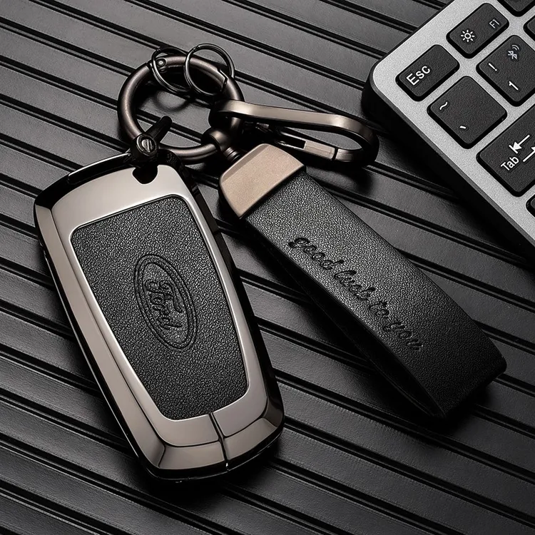 适用于福特蒙迪欧钥匙套锐际锐界探险者车福睿斯合金属壳扣包高档