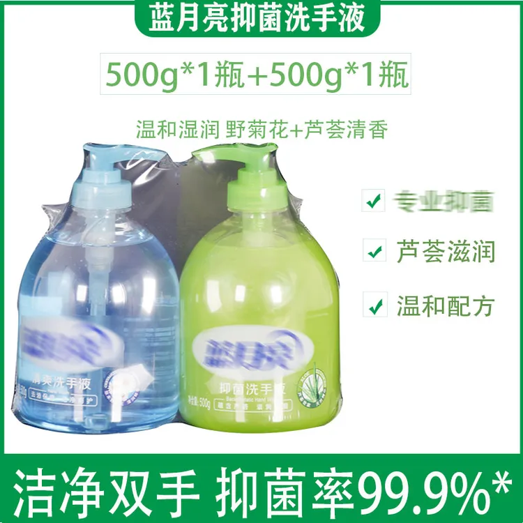 洗手液500g芦荟+500g野菊花 抑菌家庭装 温和滋润泡沫留香