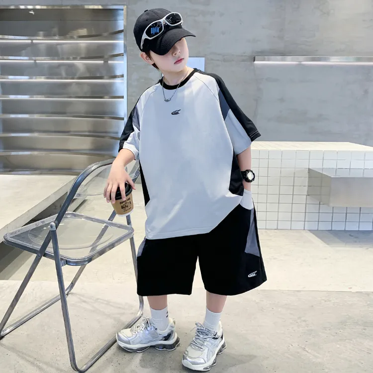 童装男童夏装套装2025新款中大童酷帅夏季短袖儿童夏款休闲男孩潮
