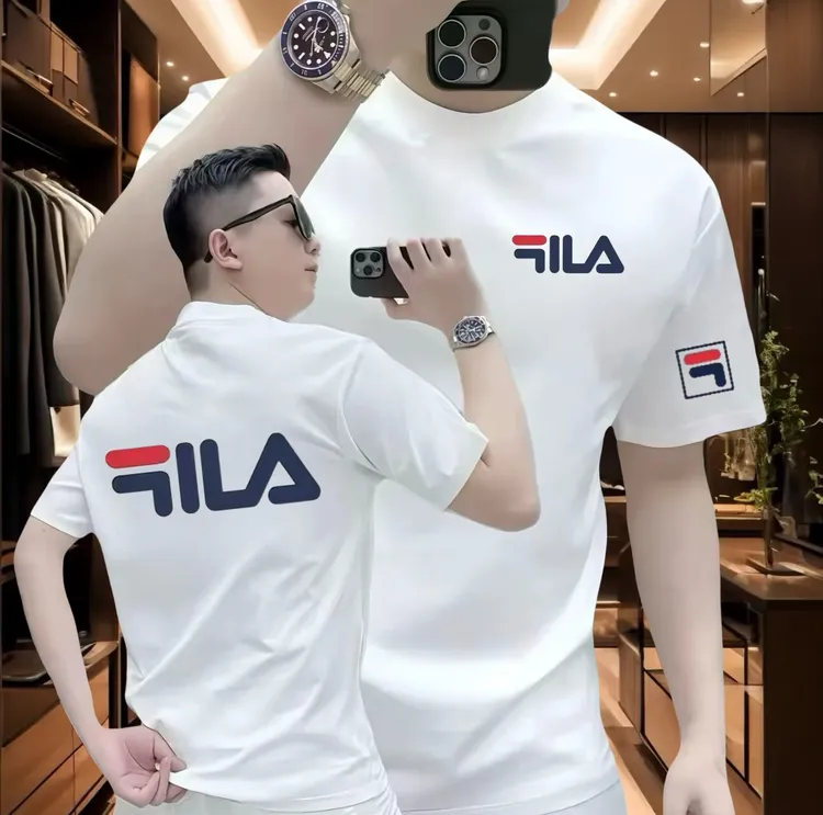 2025新款时尚潮流运动休闲男士百搭修身圆领弹力短袖菲菲ins