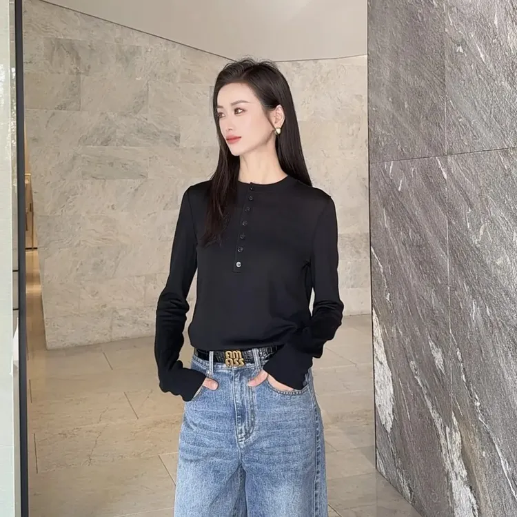 AMASS/阿玛施早秋新款松弛时尚休闲纯绵羊毛针织衫女538102