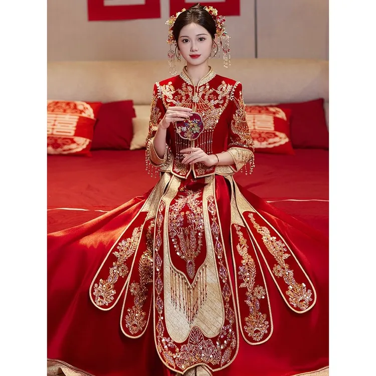 结婚敬酒服秀禾服新娘高级2025夏季新款中式婚服高档大码嫁衣春夏