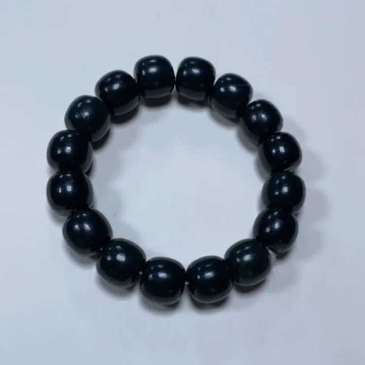 黑青手工老型手串约14*13mm