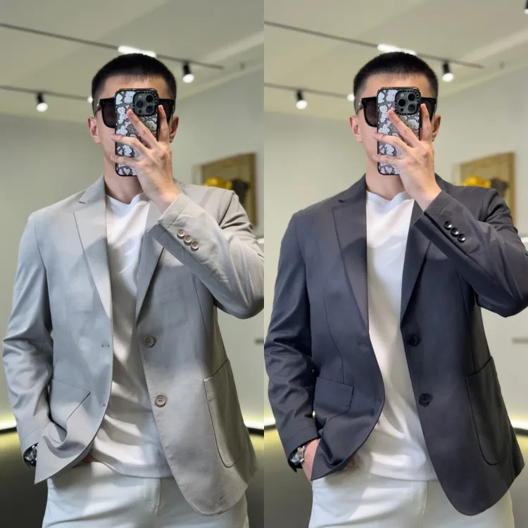 （秋款）古帝特尼经典纯色夹克男士时尚翻领户外休闲西服YS-02259