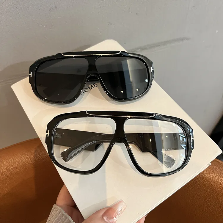 欧美大框太阳眼镜男女款超酷墨镜摩登高级感飞行员眼镜显瘦蛤蟆镜