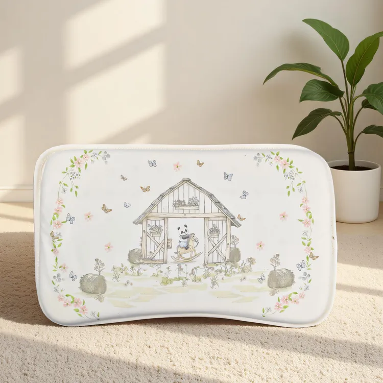 2025秋冬新款印花儿童小八字北欧童话风可水洗亲水棉枕芯