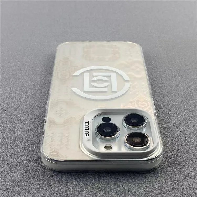 适用希同款CLOT简约苹果15手机壳iPhone13/14promax彩银15pro潮牌