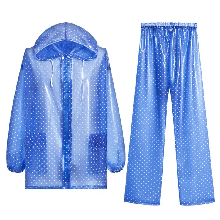 pvc透明雨衣套装
