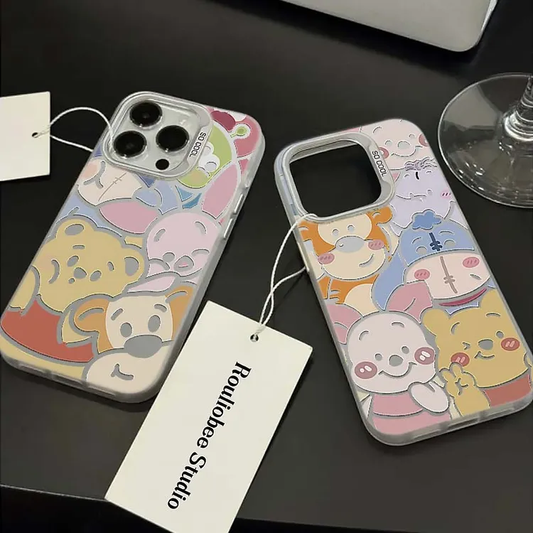 ins维尼适用iphone15/13苹果14/12/11元气手机壳vivo华为oppo情侣