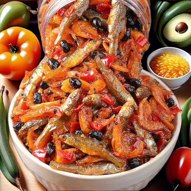 湖南香辣小鱼小虾特产小鱼仔下饭菜湘味鱼干香辣美味下饭菜火焙鱼