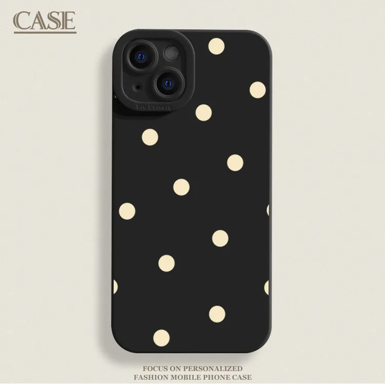 黄色波点适用iPhone15ProMax手机壳14苹果13硅胶12软7p8p男女11xs