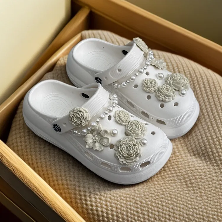 舒适森系洞洞鞋套脚少女风cs时尚凉鞋浅口女外穿网红夏季厚底防滑