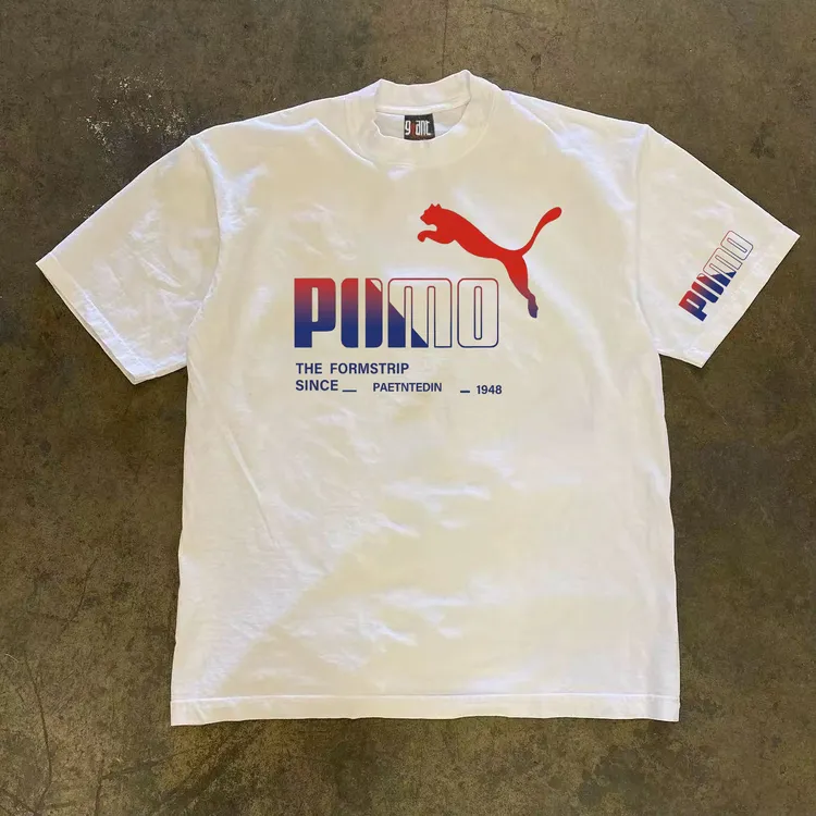 潮牌圆领t恤短袖男重磅纯棉印花字母体恤秋冬新款潮流百搭上衣ins