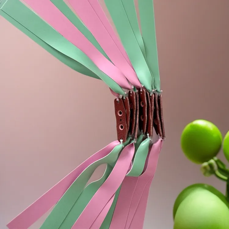 青红双色弹弓皮筋6.7倍拉伸比扁皮筋组10付 