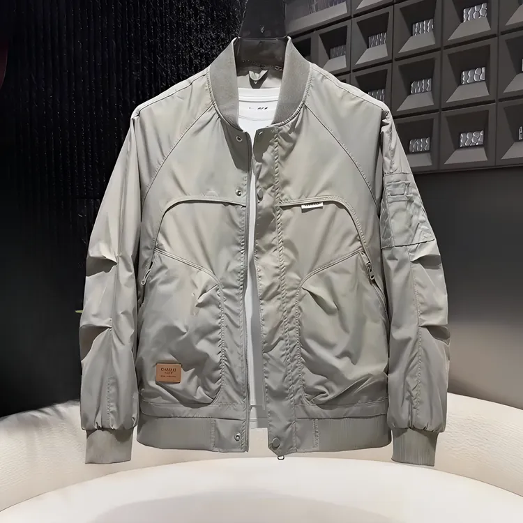 棒球领夹克男春秋季2025新款美式休闲男装上衣潮牌飞行员外套帅气