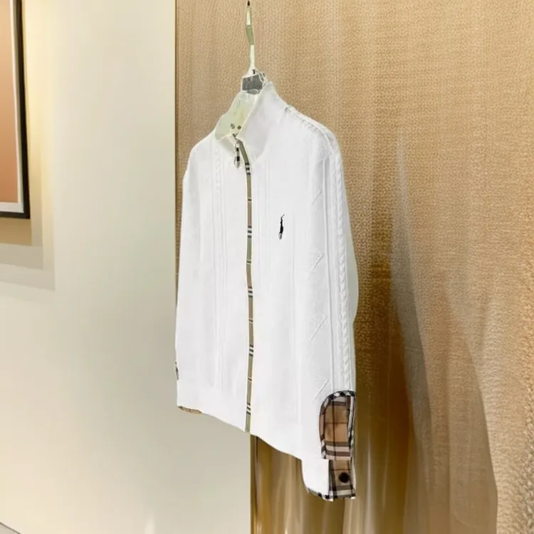 秋季新款男士潮流拼接立领针织开衫式休闲时尚百搭外套上衣