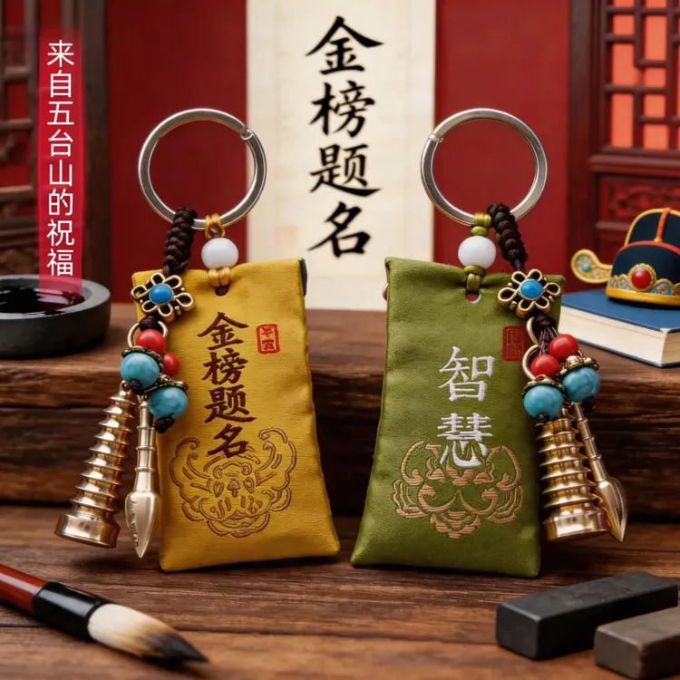 【金榜题名】五台山直发学生香包挂件钥匙扣中高考礼物上岸考试锦囊