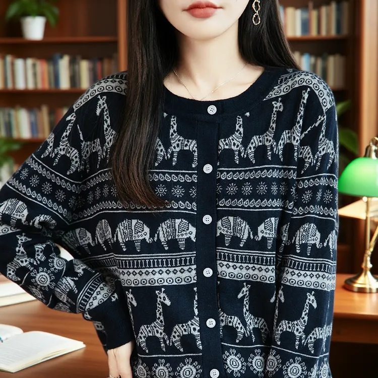 2025早秋新款条纹针织开衫女士薄款外搭毛衣外套羊毛衫