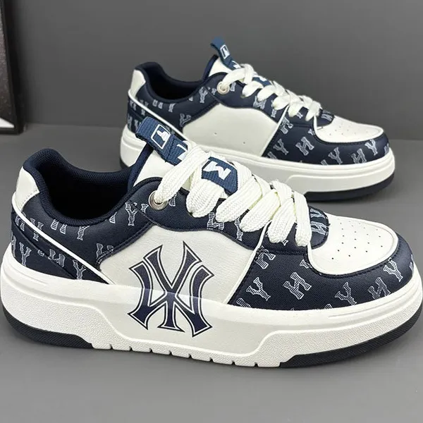 dqvo潮流百搭小白鞋厚底增高运动鞋低帮情侣轻质深蓝低帮男女板鞋