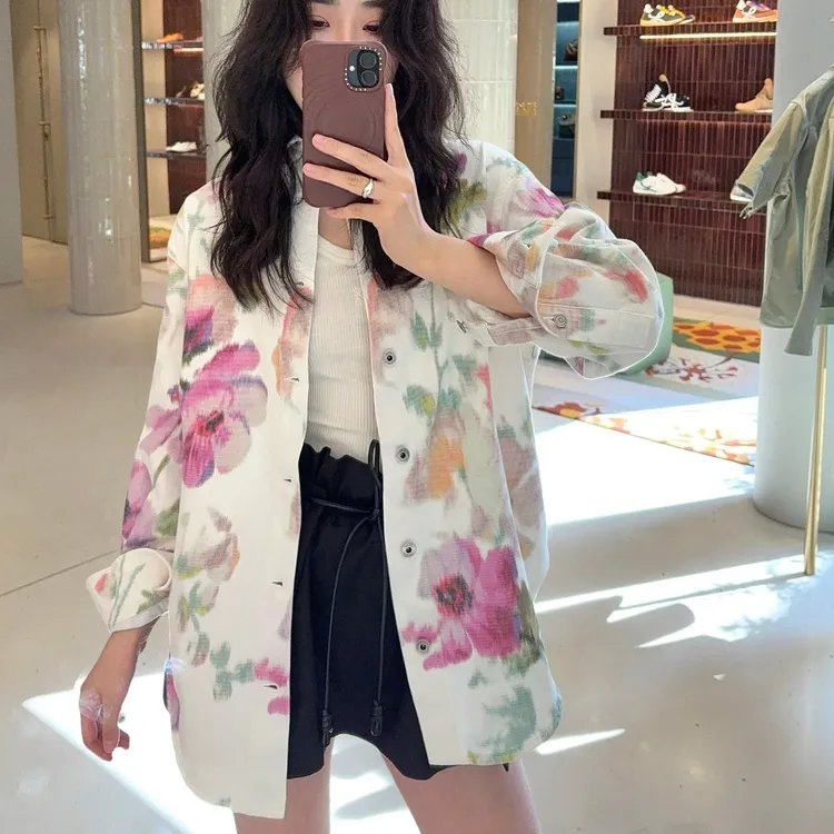 未使用 LOEWE/罗意威 长袖牛仔外套衬衫