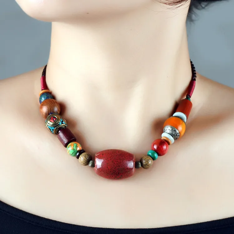 合金项链 手工编织气质短款个性百搭简约配饰品时尚女款古风项链