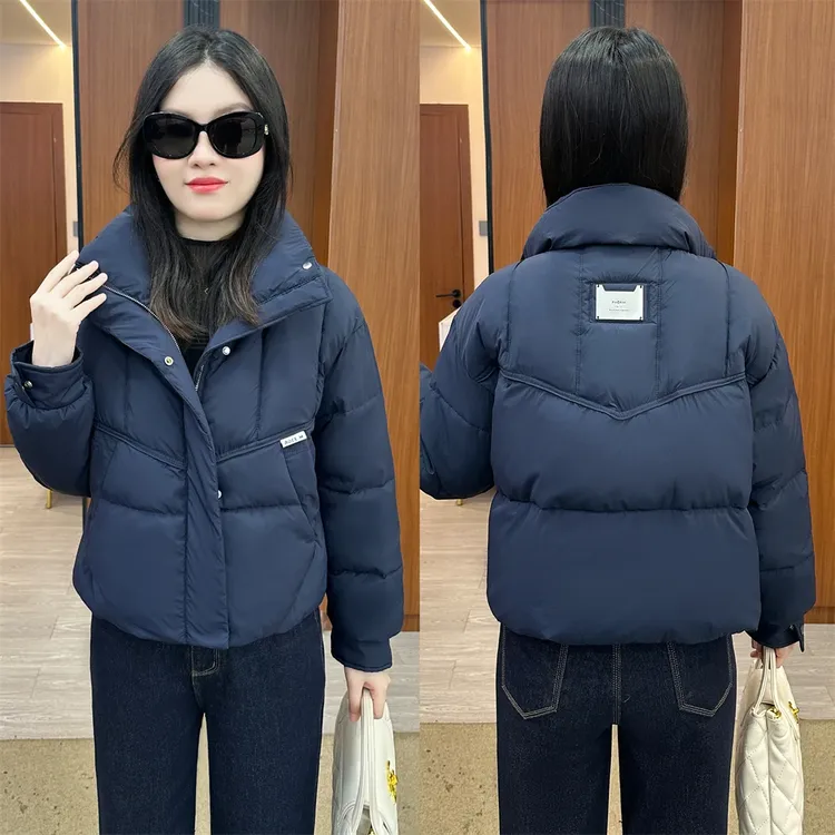 短款时尚宽松保暖韩版棉衣百搭休闲面包服小个子红色棉服加厚棉服