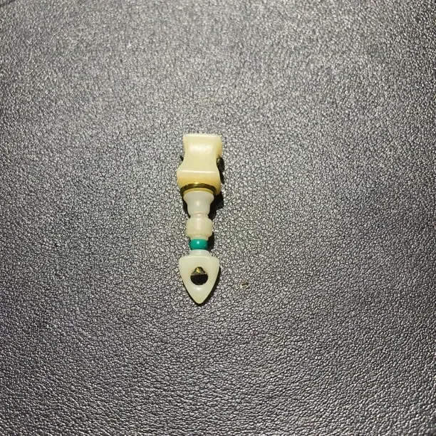 原生态玉化黄透驼骨三通 对孔13mm 精工雕刻文玩配饰