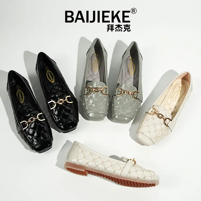 工厂直发【专为时尚妈妈设计的鞋】2024新款平底乐福豆豆鞋软底软面