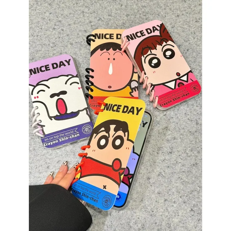 奥菲顿小新伙伴书本封面适用iPhone16/15手机壳苹果14/13翻盖1211