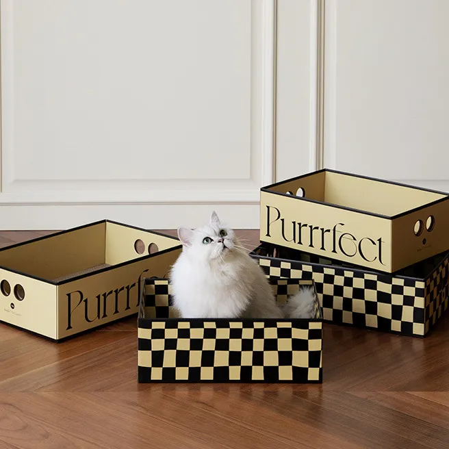 猫抓板猫窝创意结实耐磨不掉屑磨爪猫咪玩具长方形超大瓦楞纸猫窝