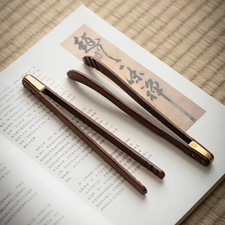 茶夹子功夫茶具泡茶茶叶茶杯镊子配件茶道防滑杯夹喝茶工具木茶夹