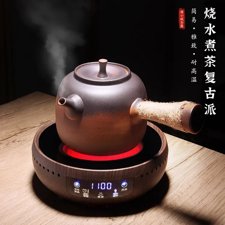棉小城复古泡茶陶壶煮水茶炉家用陶瓷养生功夫烧水壶电陶炉煮茶器