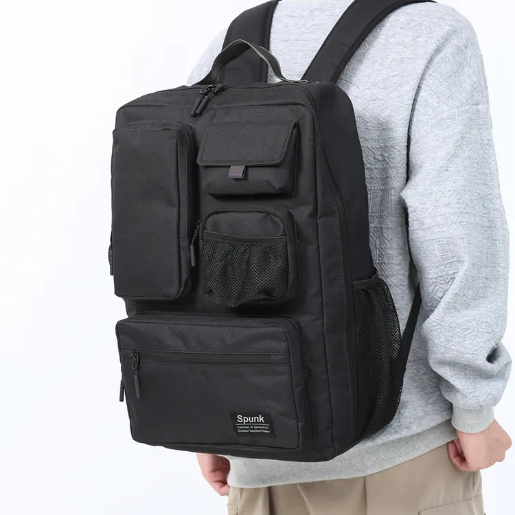 韩版潮酷运动旅行包防水手提双肩包大容量多口袋学生书包电脑背包