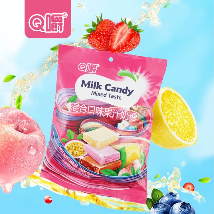 Q嚼奶糖清新多口味混合装水果糖清新过年零食
