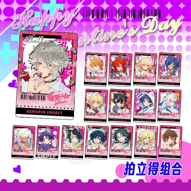 【同人自绘】原神【非官周】|情人话筒系列 散兵等 拍立得幻灯片