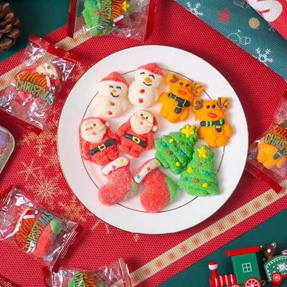 圣诞节糖果创意可爱水果味软质棉花糖姜饼人圣诞软糖礼盒礼袋礼物