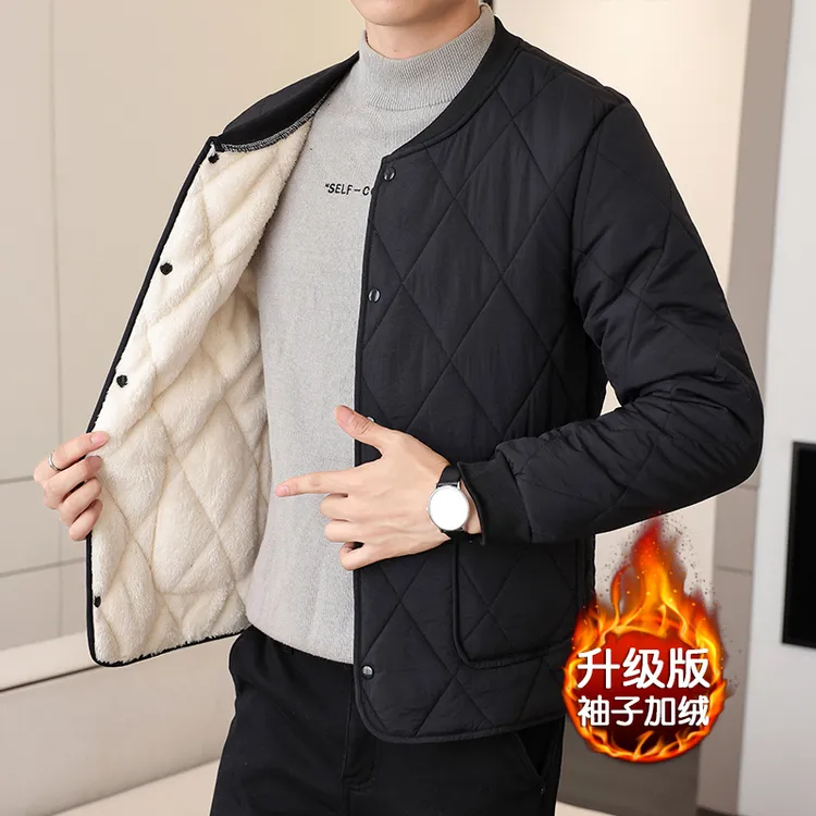 内胆男加绒加厚立领小棉袄内外穿百搭短款棉服秋冬保暖棉衣外套男