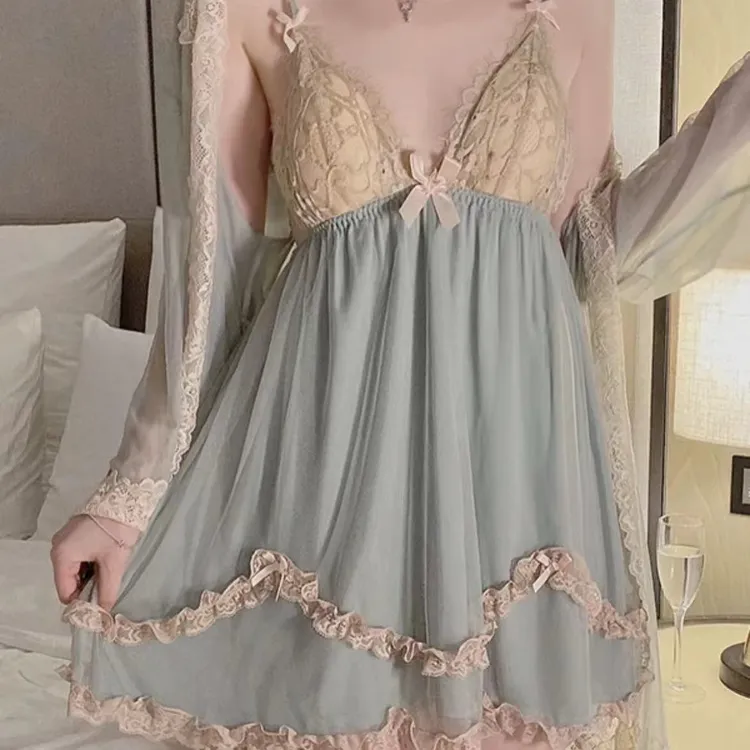 网红女士女款女夏天夏季冰丝吊带薄款性感qq内衣禁欲弹力包臀睡衣