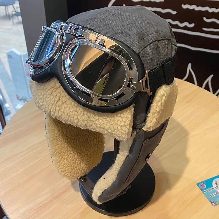 雷锋帽子男女冬韩版潮加厚绒纯色骑车冷飞行员帽防寒棉保暖护耳帽