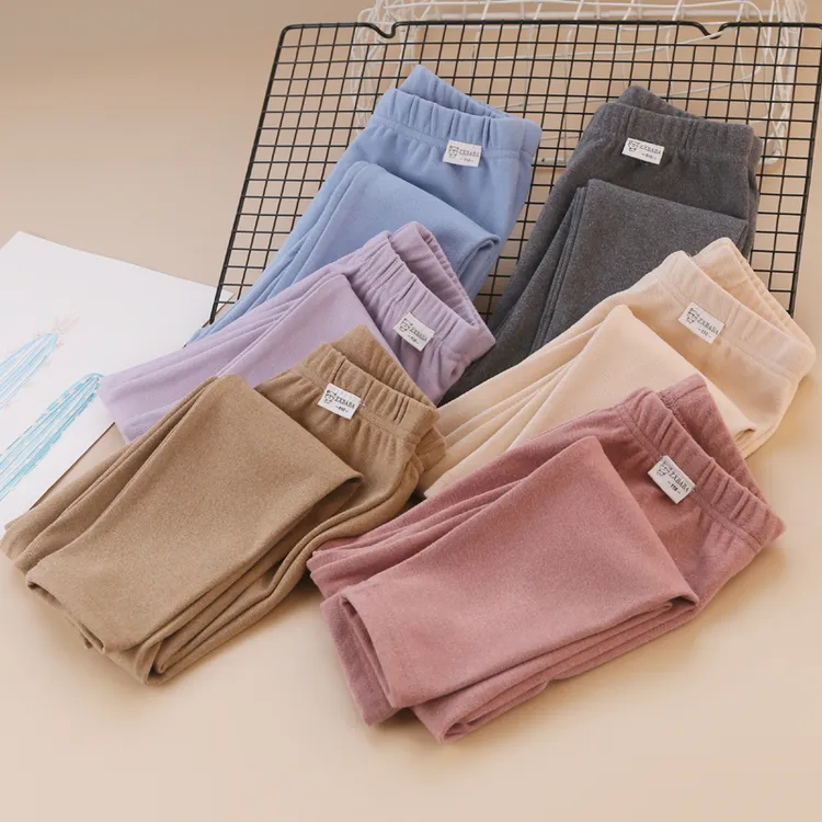 儿童磨毛德绒加厚保暖打底裤秋冬男童女童秋裤中大童家居睡裤