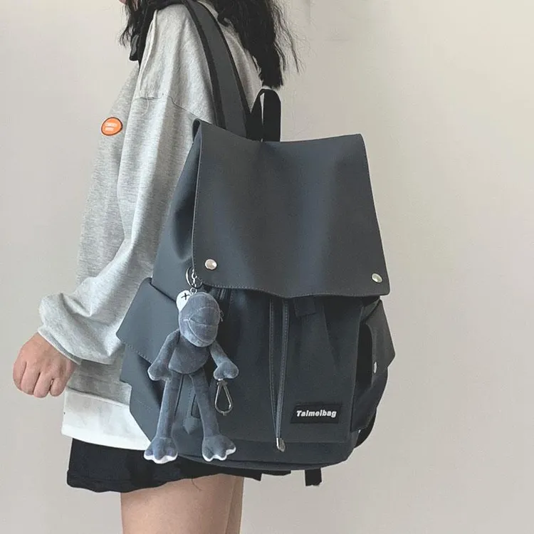 FAVMARTHA书包女高中大学生日系潮牌工装大容量双肩包女休闲旅行