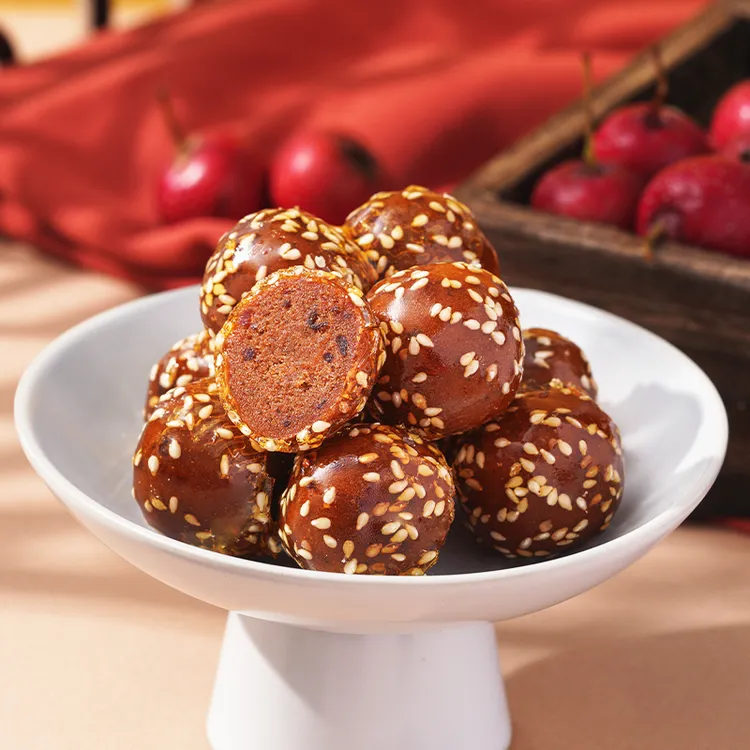 御食园冰糖葫芦500g即食小包装无核山楂球酸甜味休闲零食果脯蜜饯