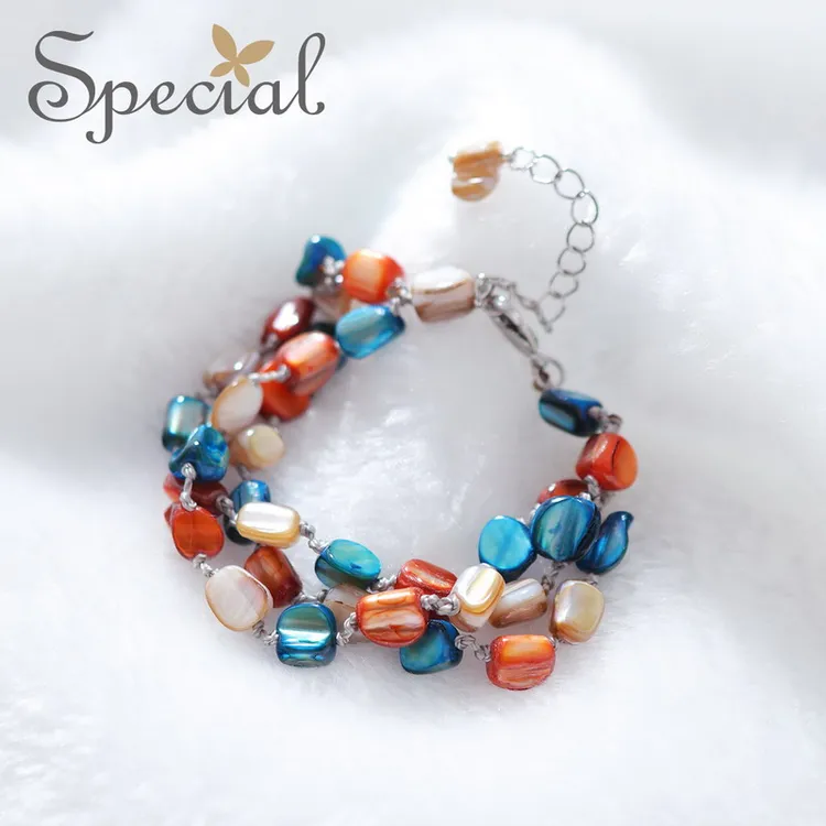 合金贝壳手链 special波西米亚多层编织女手链 撒哈拉