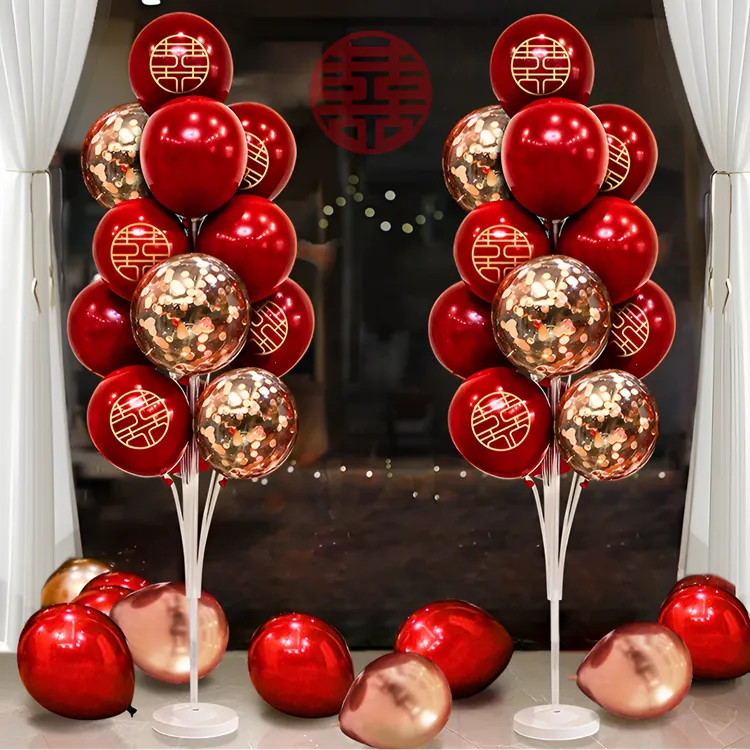【拍一发二】结婚装饰立柱地飘婚礼松弛感厚婚房装扮布置气球装饰