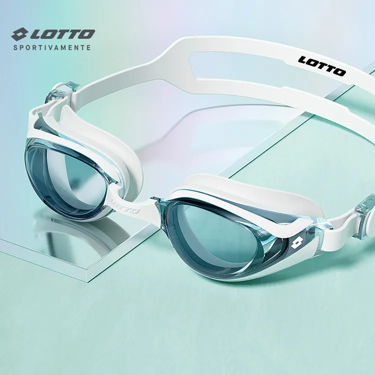 LOTTO/乐途泳镜女士高清防雾防水近视男专业游泳眼镜潜水泳帽套装