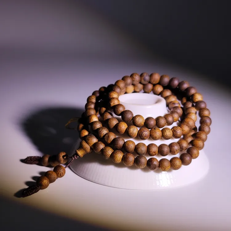 沉香香帮主天然沉香棋楠圆珠6.8mm 108颗