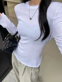 【香姐推荐】【3520】十四上2025四季款时尚薄款长袖打底内搭T恤百搭